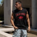 T-shirt αμάνικο μαύρο σε oversized γραμμή