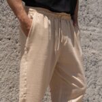 Παντελόνι μπεζ σε oversized γραμμή - Image 3
