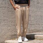 Παντελόνι μπεζ σε oversized γραμμή
