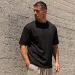 T-shirt μαύρο ανάγλυφο