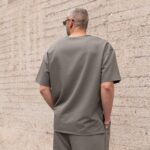 T-shirt χακί σε άνετη γραμμή - Image 3