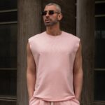 T-shirt αμάνικο σε ροζ