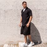 Πουκάμισο κοντομάνικο μαύρο σε άνετη γραμμή - Image 4