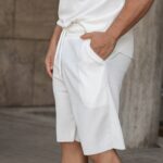 Βερμούδα λευκή σε oversized γραμμή - Image 3