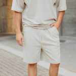 Βερμούδα μπεζ σε oversized γραμμή