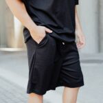 Βερμούδα μαύρο σε oversized γραμμή - Image 2