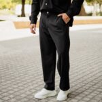 Σετ μαύρο πουκάμισο & παντελόνι σε άνετη γραμμή - Image 6