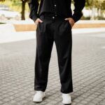 Σετ μαύρο πουκάμισο & παντελόνι σε άνετη γραμμή - Image 5