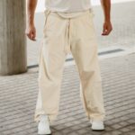 Παντελόνι baggy μπεζ σε oversized γραμμή - Image 3