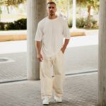 Παντελόνι baggy μπεζ σε oversized γραμμή - Image 5
