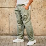 Παντελόνι baggy χακί σε oversized γραμμή - Image 3