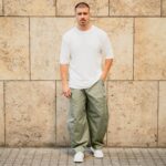 Παντελόνι baggy χακί σε oversized γραμμή - Image 5