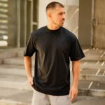 T-shirt μπλούζα μαύρη σε oversized γραμμή - Image 2
