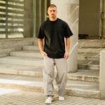 T-shirt μπλούζα μαύρη σε oversized γραμμή - Image 4
