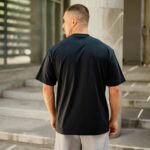 T-shirt μπλούζα μαύρη σε oversized γραμμή - Image 3