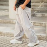 Παντελόνι baggy γκρι σε oversized γραμμή - Image 3