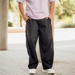 Παντελόνι baggy μαύρο σε oversized γραμμή