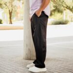 Παντελόνι baggy μαύρο σε oversized γραμμή - Image 4