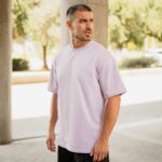 T-shirt μπλούζα λιλά σε oversized γραμμή - Image 2