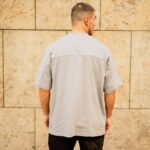 T-shirt μπλούζα γκρι σε oversized γραμμή - Image 4