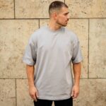 T-shirt μπλούζα γκρι σε oversized γραμμή - Image 3
