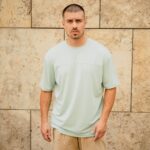 T-shirt μπλούζα βεραμάν σε άνετη γραμμή