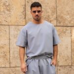 T-shirt μπλούζα γκρι σε oversized γραμμή - Image 2