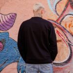 Φούτερ μαύρη σε oversized γραμμή - Image 3
