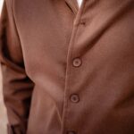Jacket μάλλινο καφέ σε κανονική γραμμή - Image 5