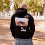 Φούτερ godfather μαύρο με κουκούλα σε oversized γραμμή