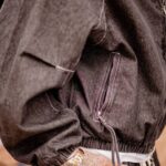 Jean set bomber jacket & παντελόνι cargo σε oversized γραμμή - Image 6