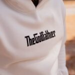 Φούτερ godfather λευκό με κουκούλα σε oversized γραμμή - Image 3