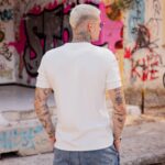 T-shirt μπλούζα λευκή με λάστιχο σε κανονική γραμμή - Image 3