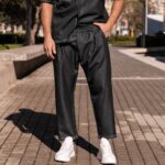 Σετ Jean πουκάμισο & παντελόνι μαύρο σε άνετη γραμμή - Image 4