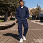 Σετ Jean πουκάμισο & παντελόνι μπλε σε άνετη γραμμή - Image 2