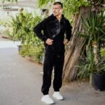 Σετ φόρμα & φούτερ με φερμουάρ κοτλέ μαύρο σε oversized γραμμή - Image 2