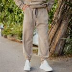 Σετ φόρμα & φούτερ με φερμουάρ κοτλέ πούρο σε oversized γραμμή - Image 8