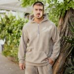 Σετ φόρμα & φούτερ με φερμουάρ κοτλέ πούρο σε oversized γραμμή - Image 7