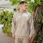 Σετ φόρμα & φούτερ με φερμουάρ κοτλέ πούρο σε oversized γραμμή - Image 6