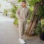 Σετ φόρμα & φούτερ με φερμουάρ κοτλέ πούρο σε oversized γραμμή - Image 2