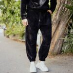 Σετ φόρμα & φούτερ με φερμουάρ κοτλέ μαύρο σε oversized γραμμή - Image 7